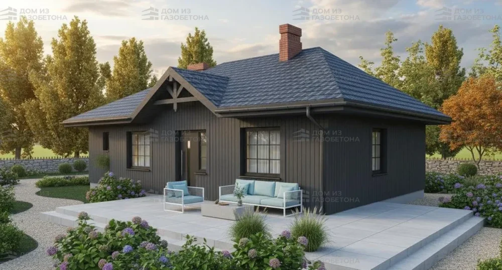 Проект Одноэтажный дом 14 на 9, 96 м2