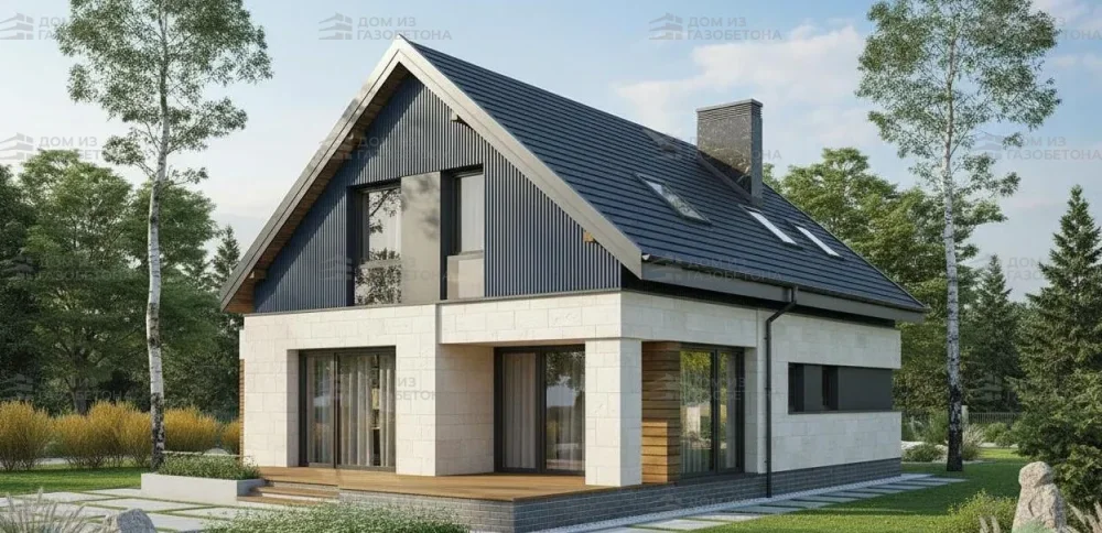 Проект Двухэтажный дом 12 на 14, 161 м2