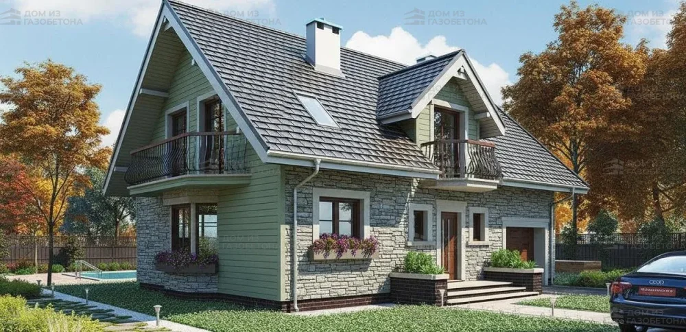 Проект Двухэтажный дом 13 на 9, 170 м2