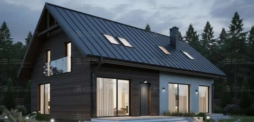 Проект Двухэтажный дом 13 на 9, 138 м2