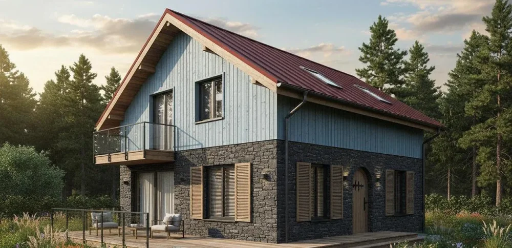 Проект Двухэтажный дом 8 на 11, 121 м2