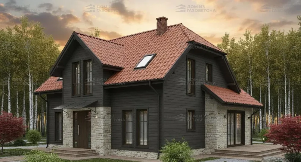 Проект Двухэтажный дом 10 на 15, 189 м2