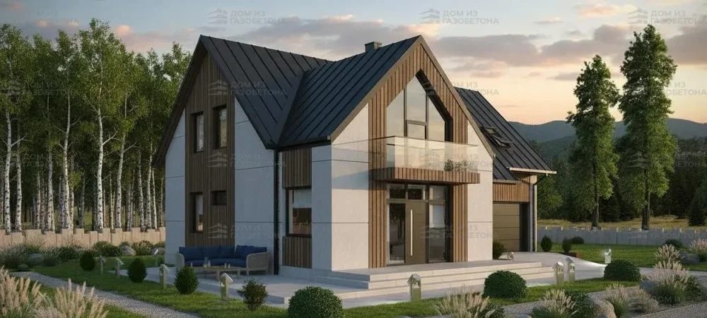 Проект Двухэтажный дом 14 на 11, 163 м2