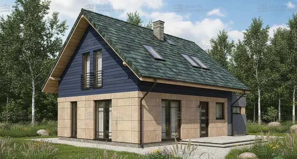 Проект Двухэтажный дом 12 на 8, 116 м2