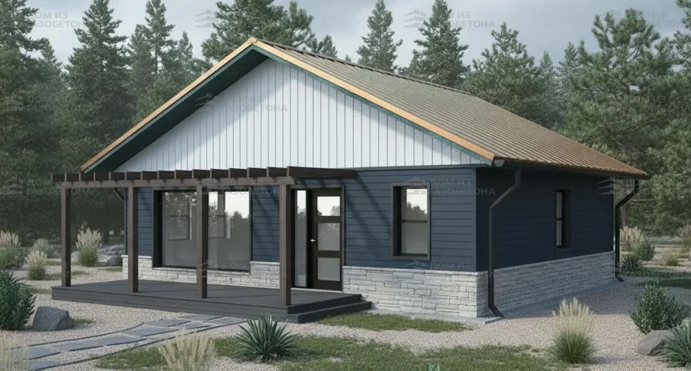 Проект Одноэтажный дом 11 на 12, 88 м2