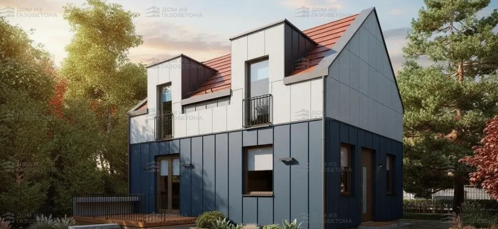 Проект Двухэтажный дом 8 на 7, 94 м2