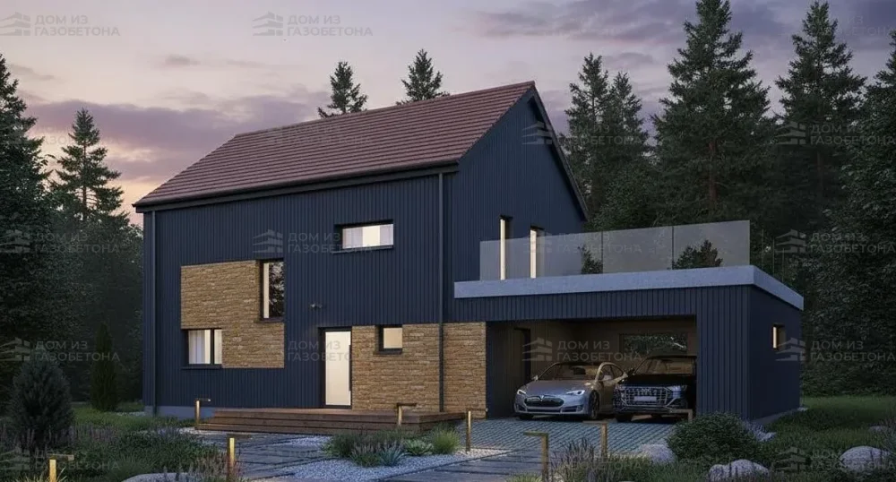 Проект Двухэтажный дом 16 на 16, 188 м2