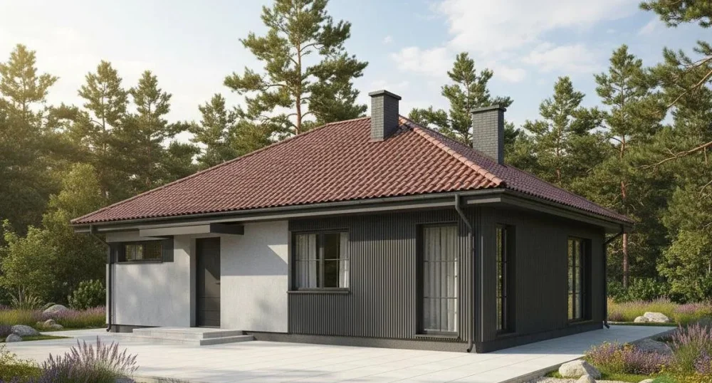 Проект Одноэтажный дом 10 на 10, 87 м2